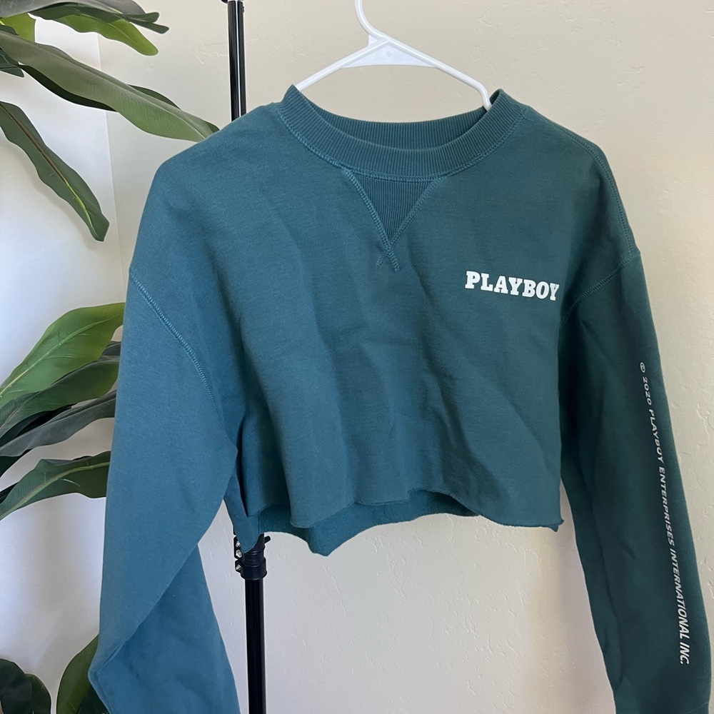 PLAYBOY Teal Long Sleeve Top